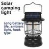 Lámpara solar retro camping dimmer infinito carga Type-C resistente al agua luz ambiental