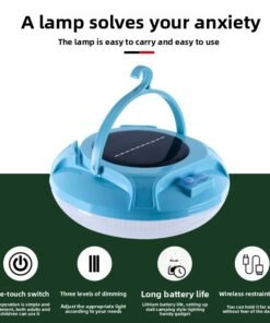 Lámpara solar portátil con gancho