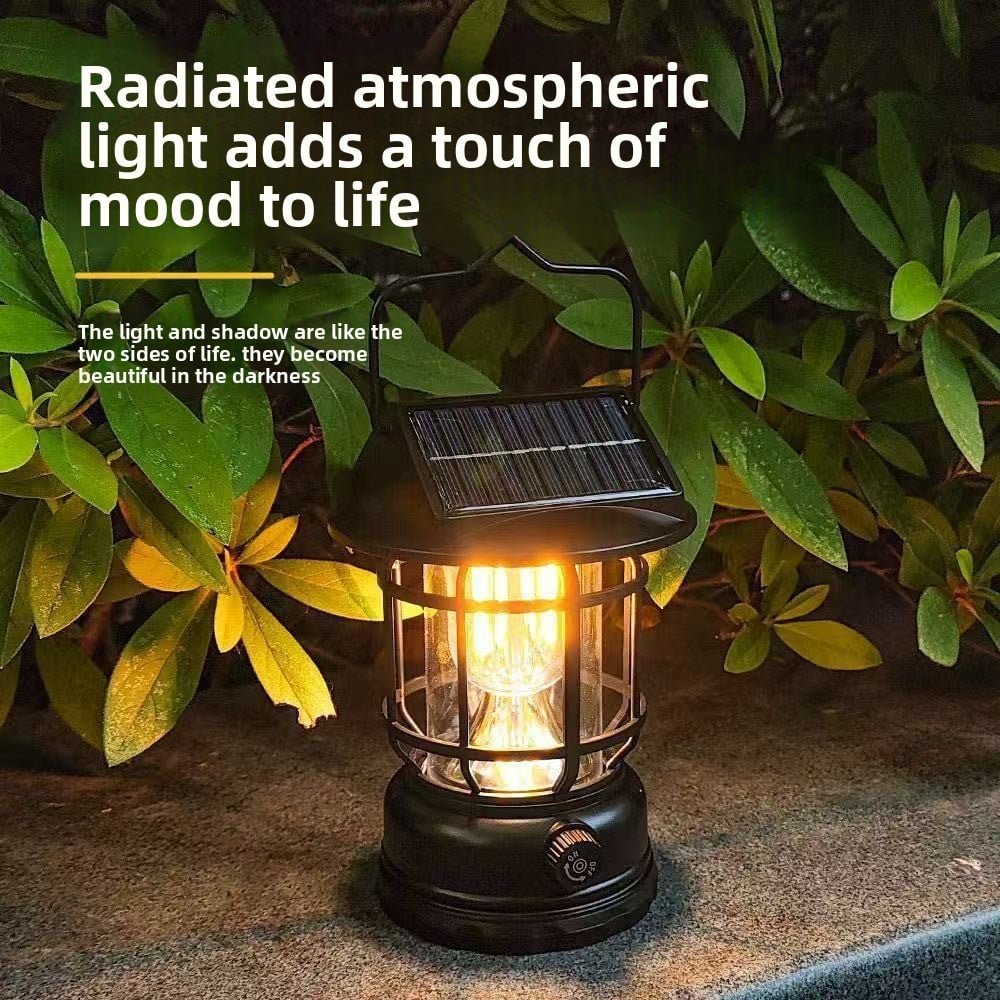 Lámpara solar retro portátil - Image 3