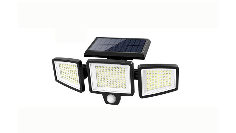 Aplique solar de pared con detector de movimiento y campo de visión extendido