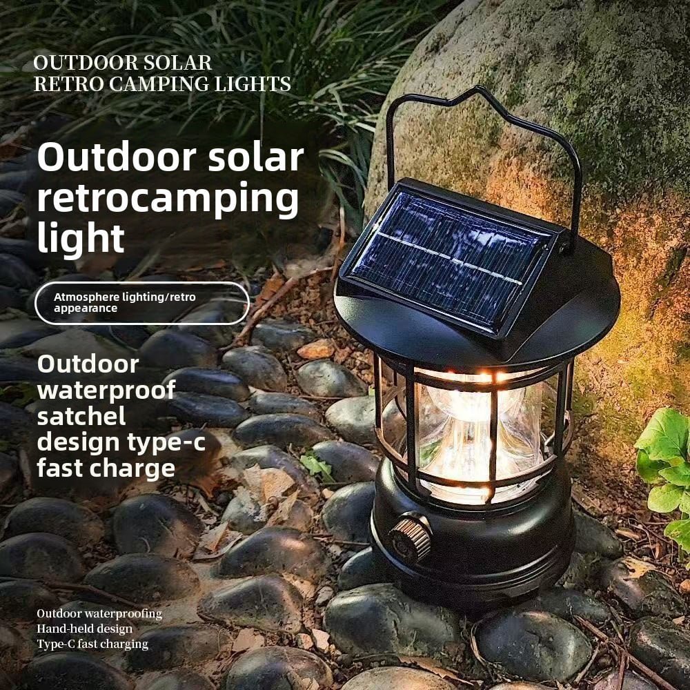 Lámpara solar retro portátil - Image 4